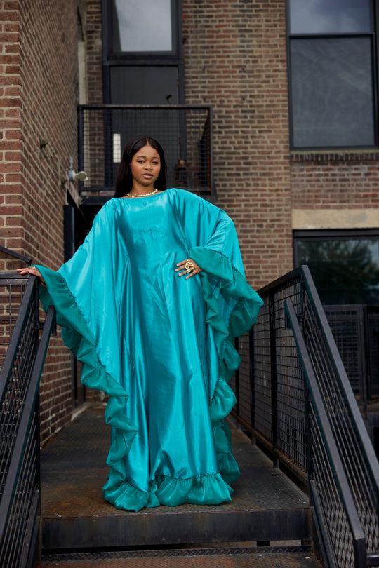 Luxe rich auntie bubu/kaftan gown