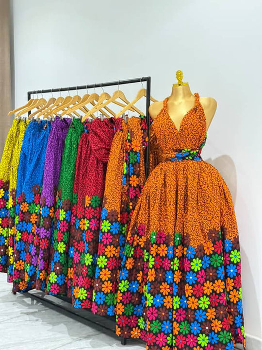 African print long infinity ♾️ maxi dress.