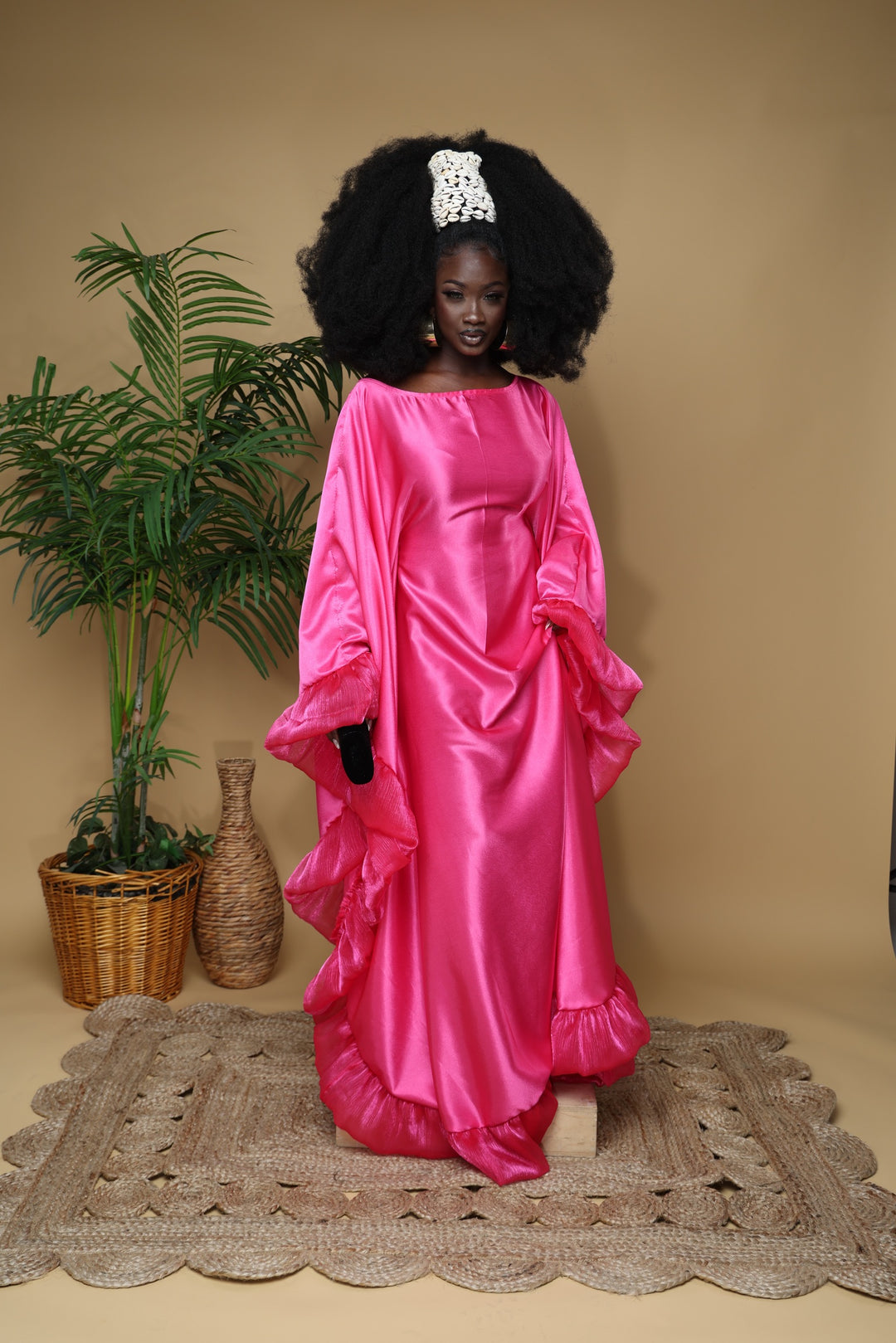 Luxe rich auntie Bubu/kaftan gown.