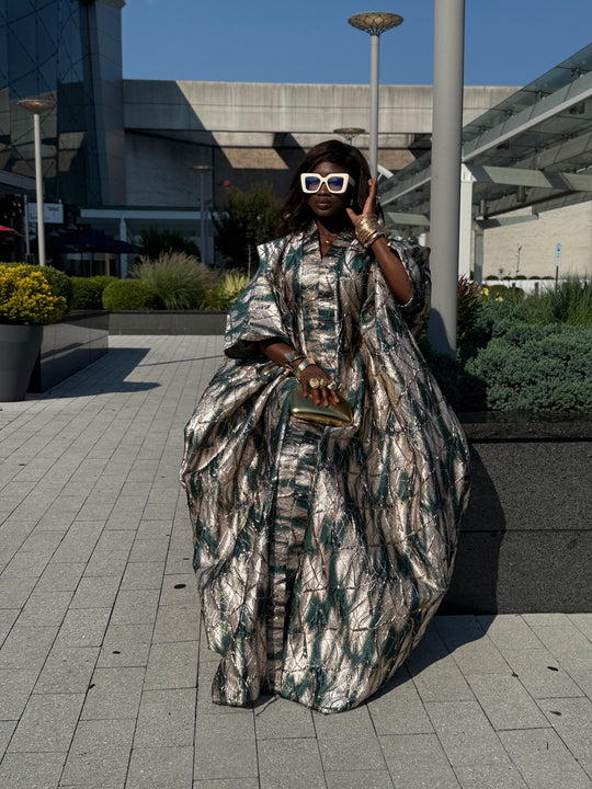 Luxe rich auntie bubu/kaftan gown