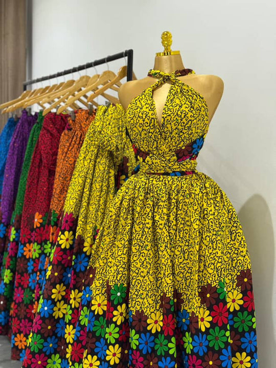 African print long infinity ♾️ maxi dress.