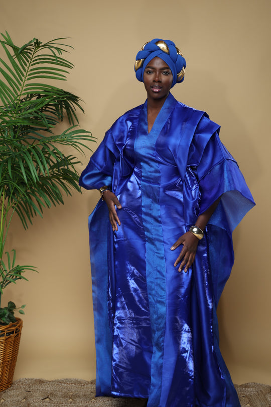 Liquid satin rich auntie Bubu/kaftan gowns.