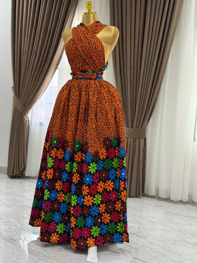 African print long infinity ♾️ maxi dress.