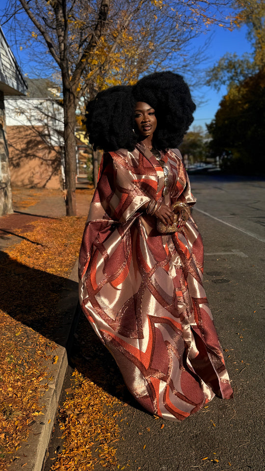 Luxe Premium Brocade Rich Auntie Bubu Gown.