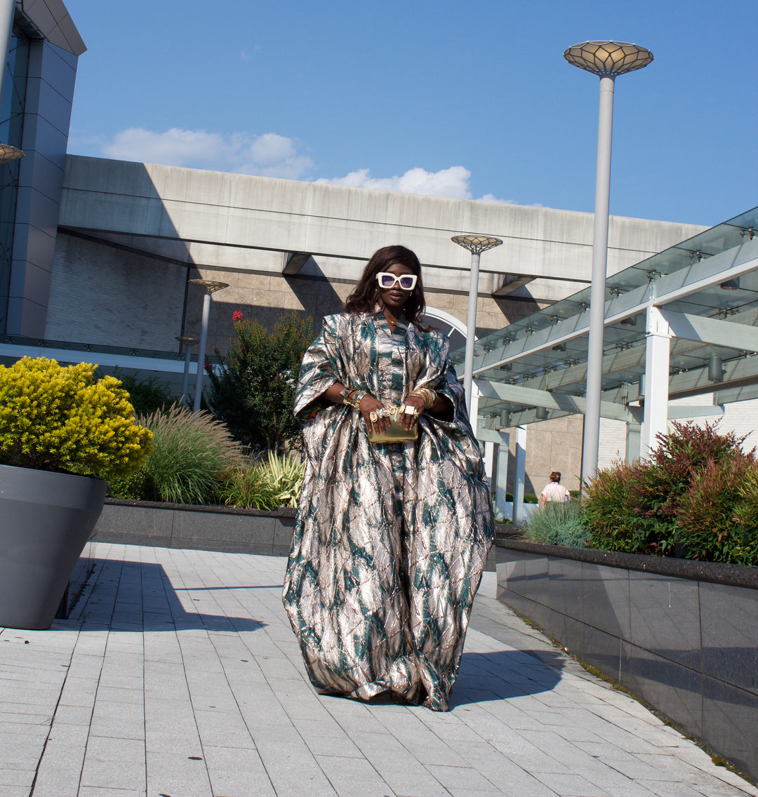 Luxe rich auntie bubu/kaftan gown