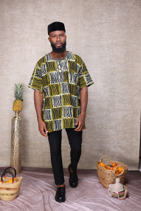 Men batik shirt, African tied dyed men batik shirt.