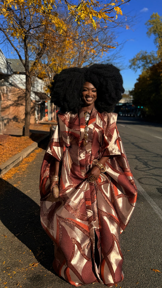 Luxe Premium Brocade Rich Auntie Bubu Gown.