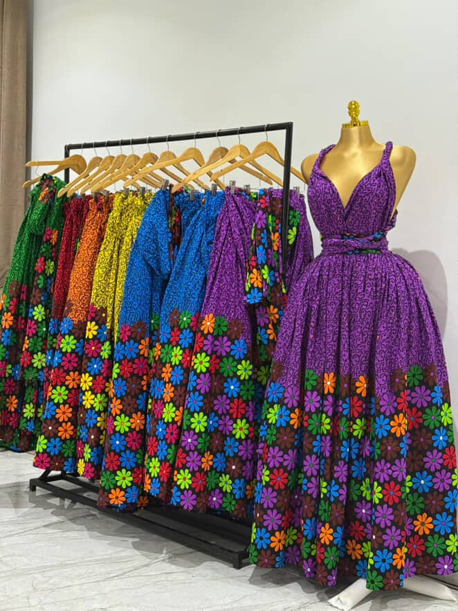 African print long infinity ♾️ maxi dress.