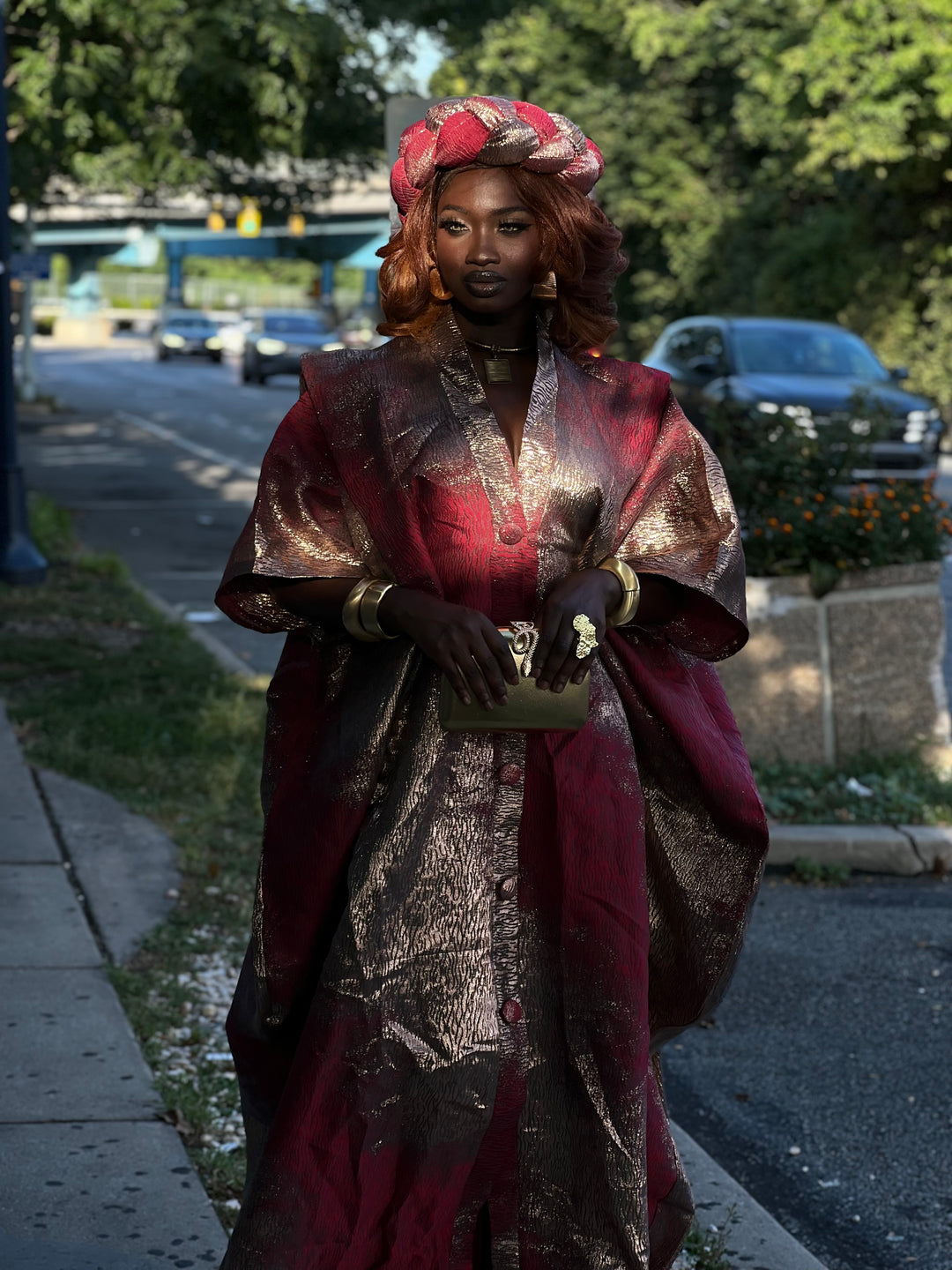 Luxury rich aunty bubu/kaftan gown.