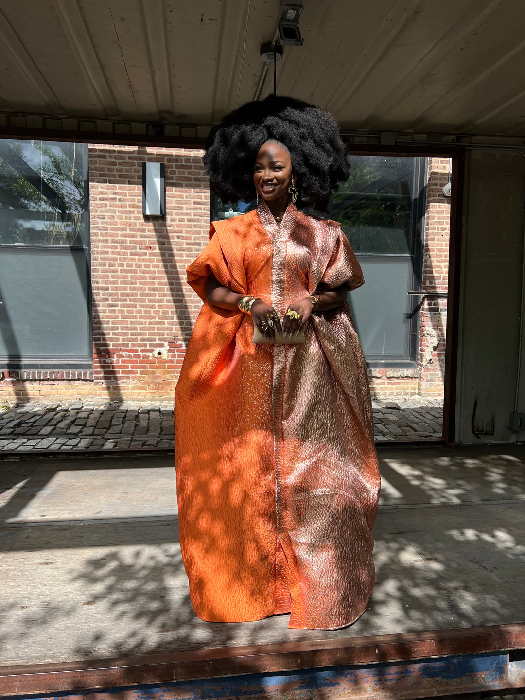 Luxe rice auntie bubu/kaftan gown