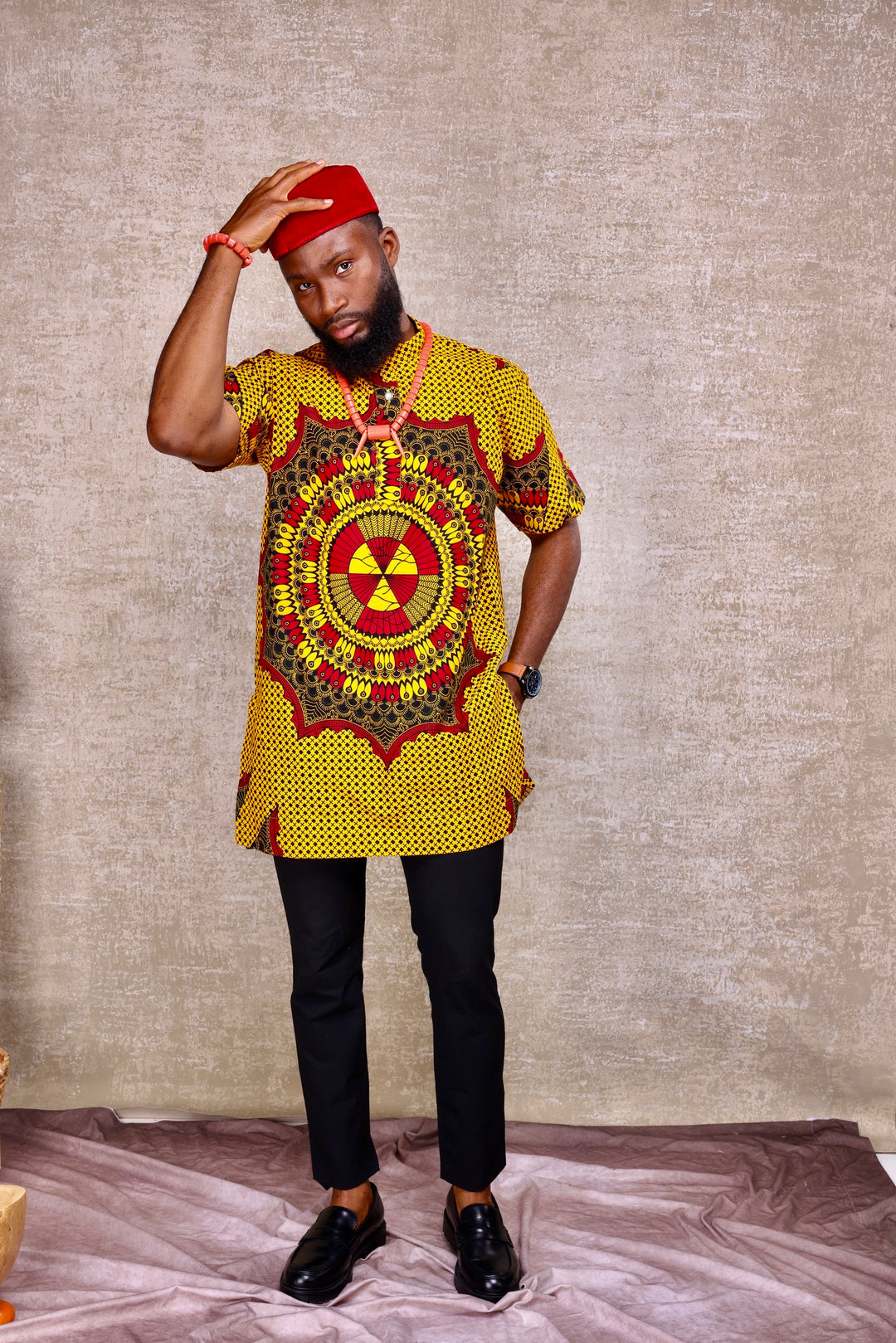 African print men shirt.