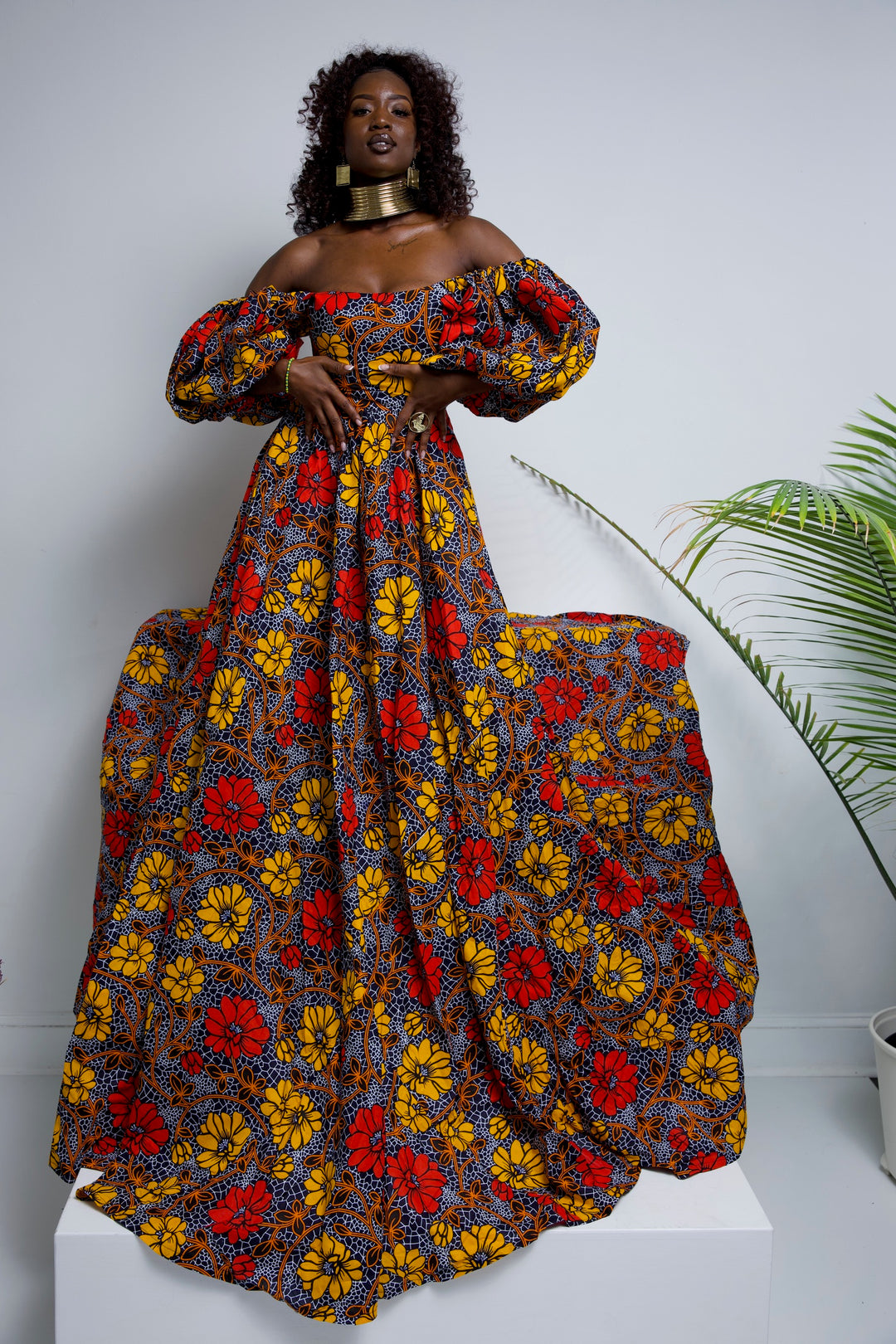 African print ball gown, African print dresses.