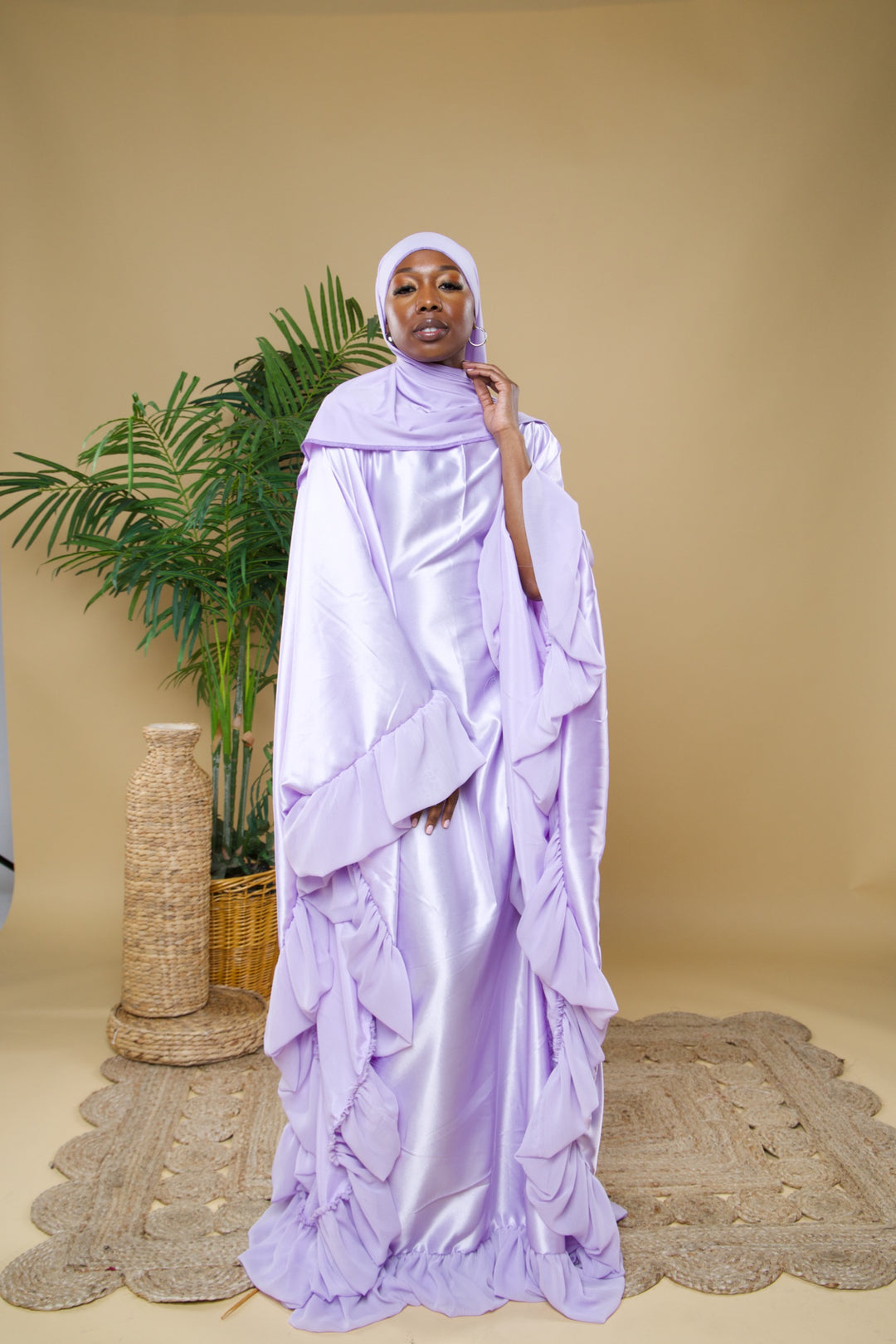 Luxe rich auntie bubu/kaftan gown.