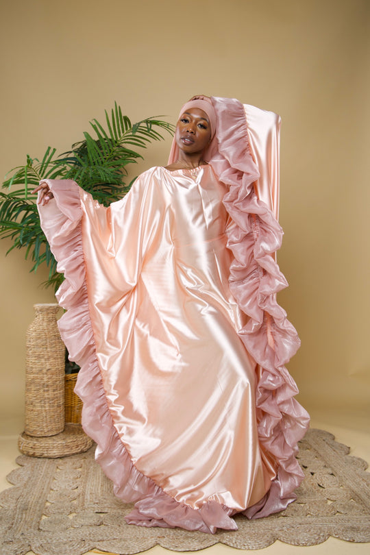 Luxe rich auntie bubu/kaftan gown.