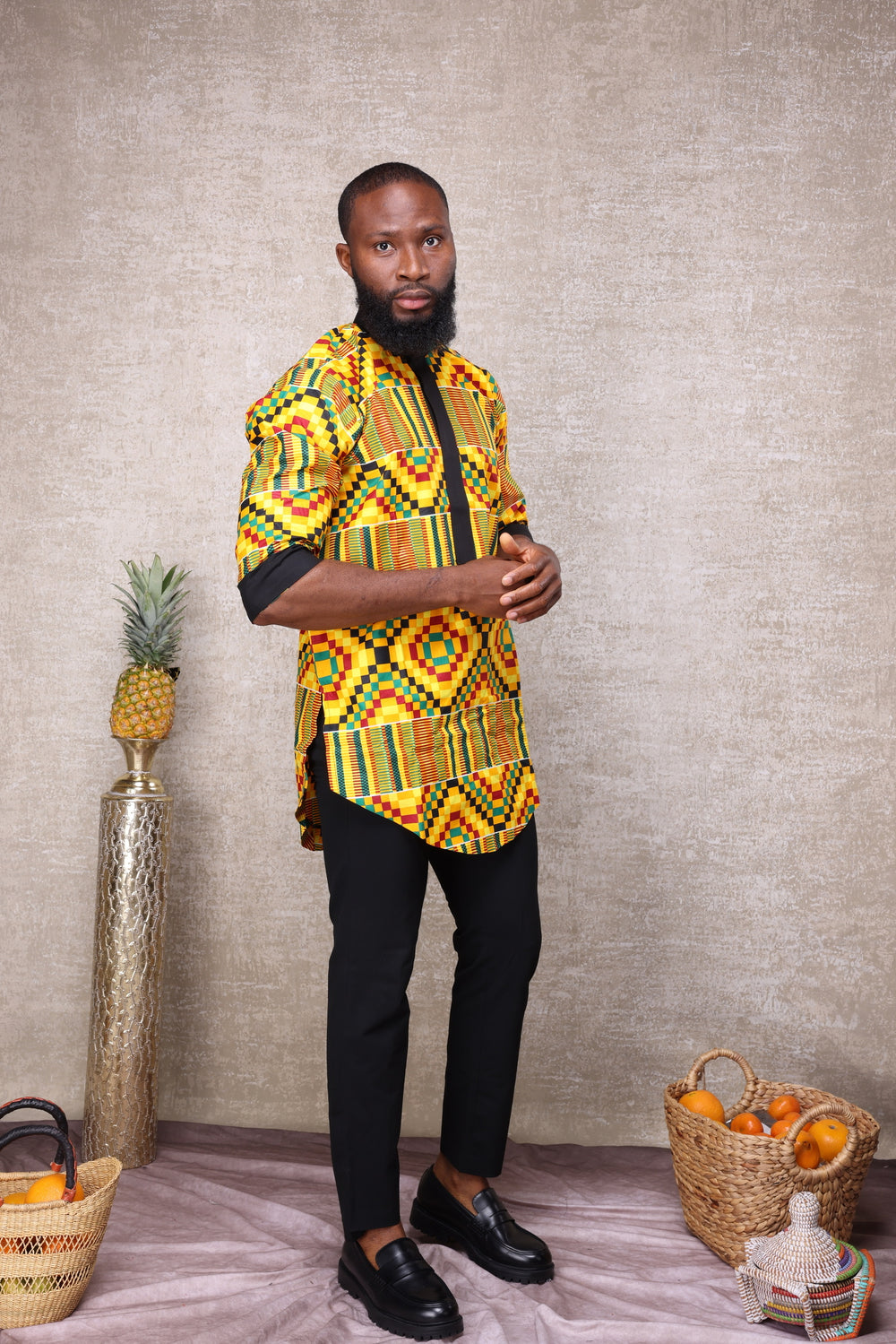 African print men shirt.