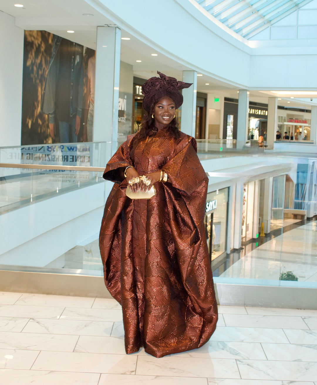 Luxe African rich auntie bubu gown🤎