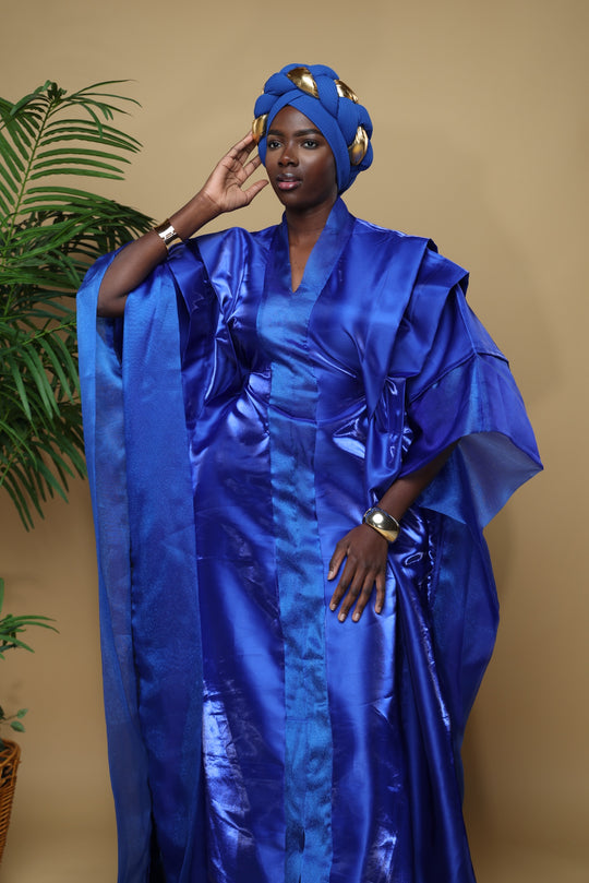 Liquid satin rich auntie Bubu/kaftan gowns.