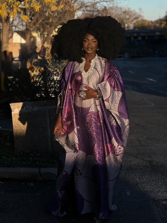 Luxe Premium Brocade Rich Auntie Bubu Gown✨💜