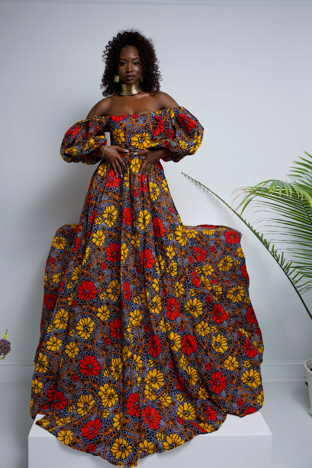 African print ball gown, African print dresses.