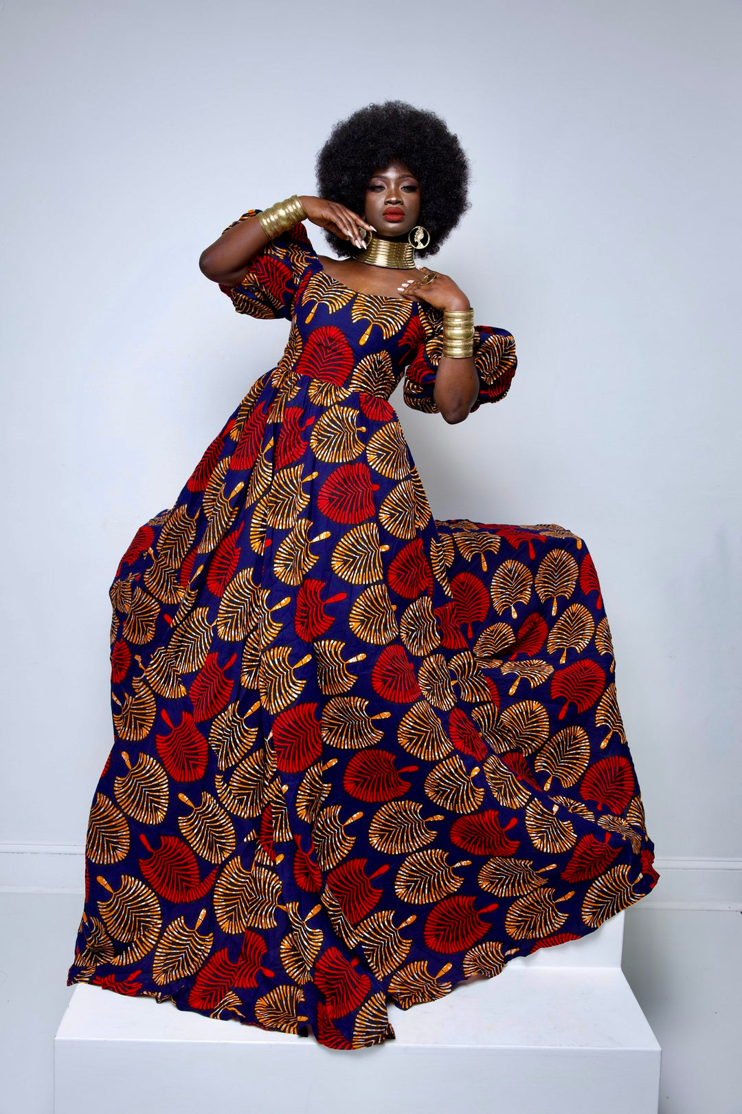 African print ball gown, African print long dresses 👗