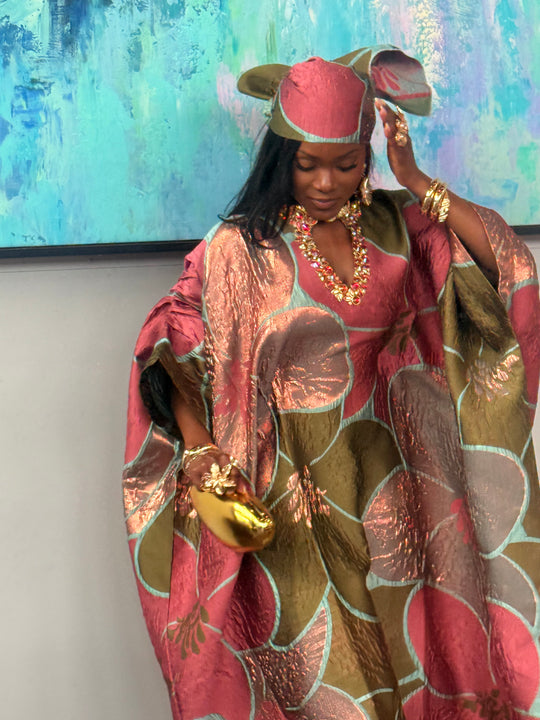 The Royal Petal Brocade Bubu Gown.🌸