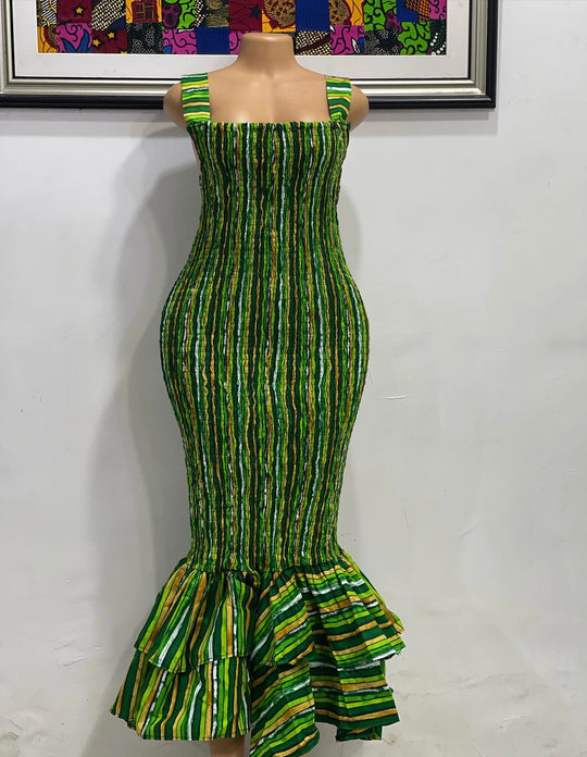 African smoked dress.