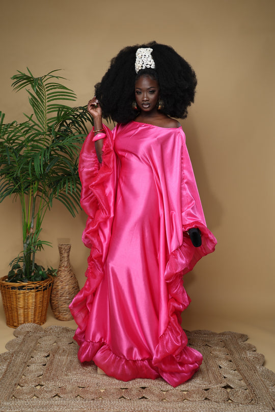 Luxe rich auntie Bubu/kaftan gown.