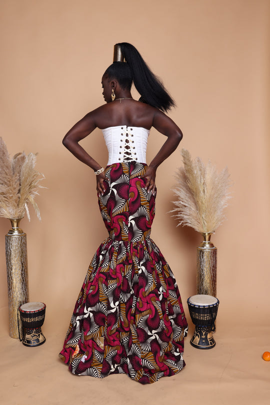 African print prom/wedding dress, African print mermaid dress