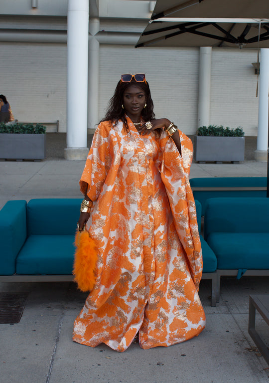 Luxe rich auntie bubu/kaftan gown