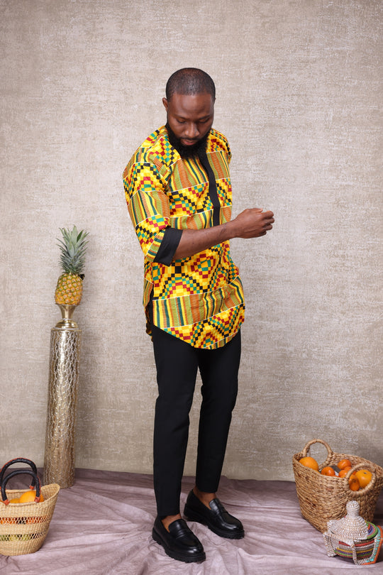 African print men shirt.