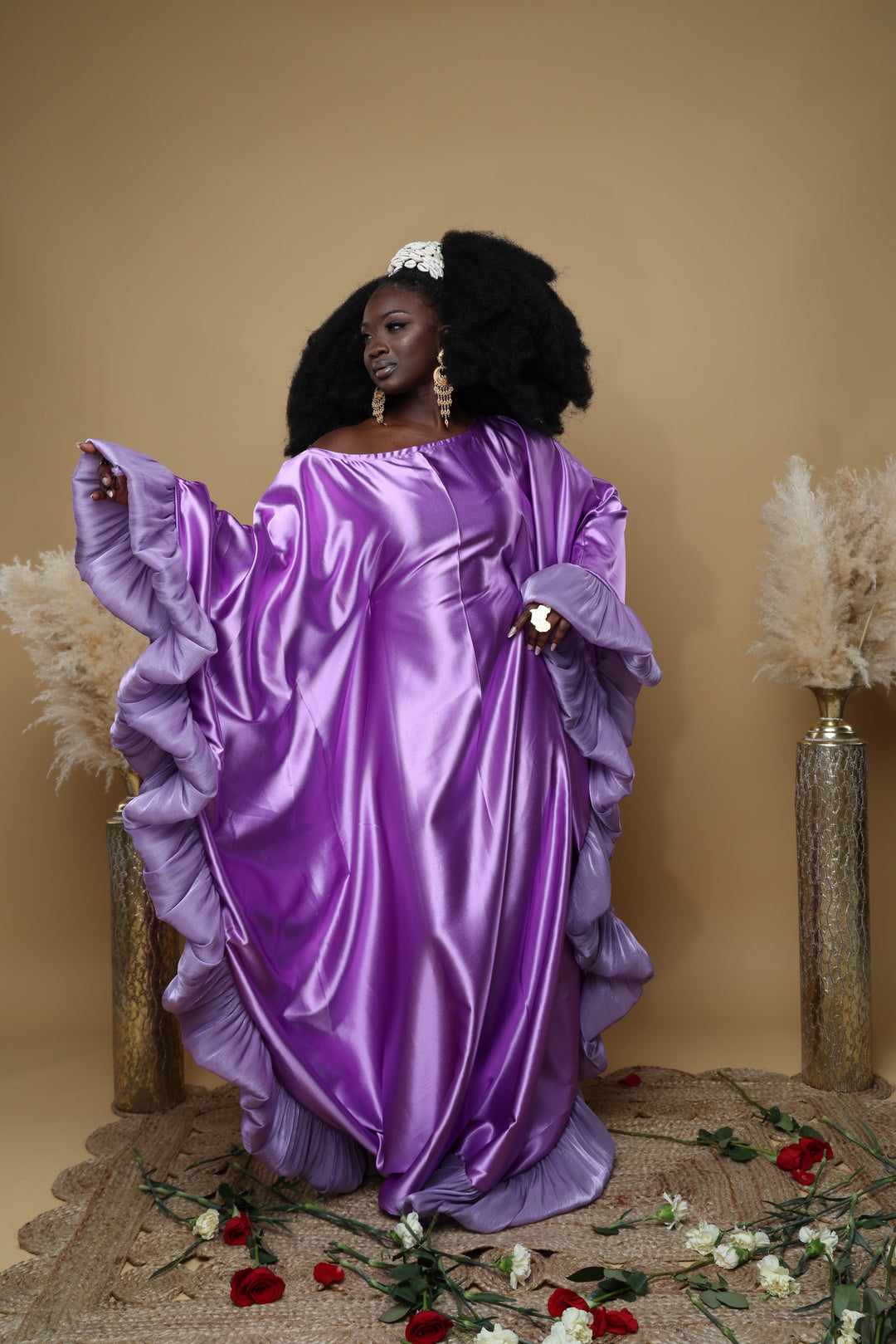 Luxe rich auntie Bubu/kaftan gown.