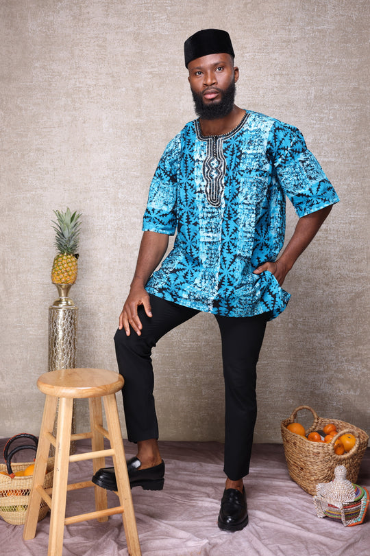 Authentic African batik shirt.