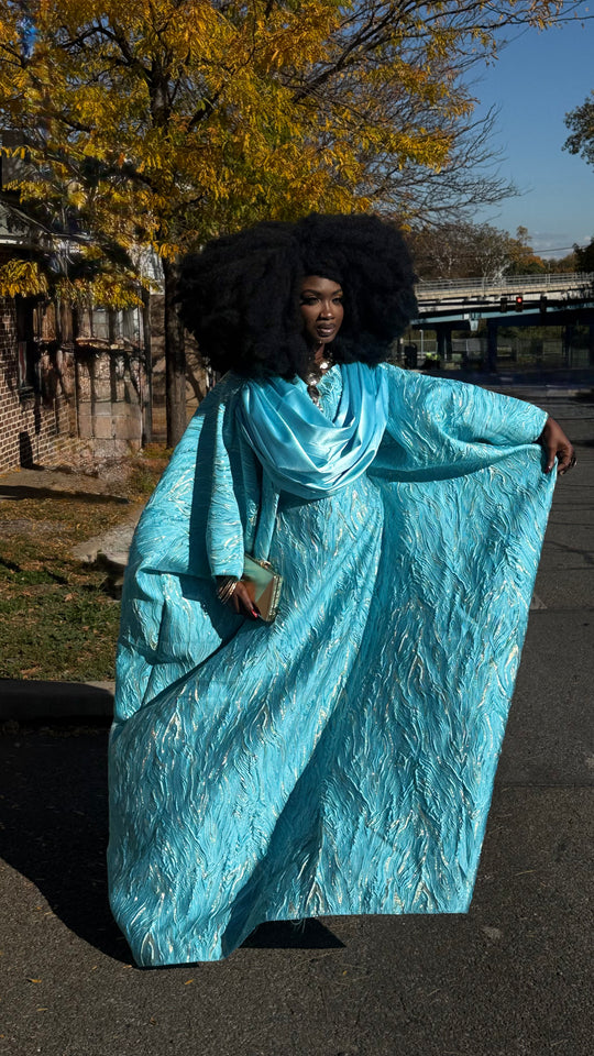 Luxe Premium Brocade Rich Aunty Bubu Gown.