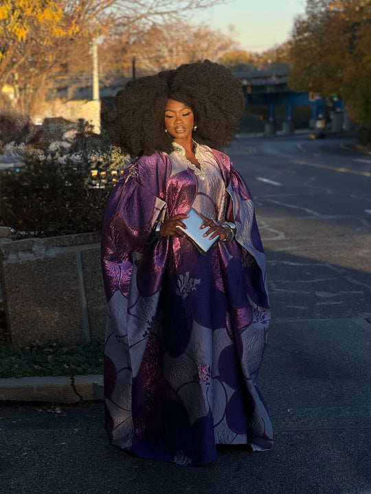 Luxe Premium Brocade Rich Auntie Bubu Gown✨💜