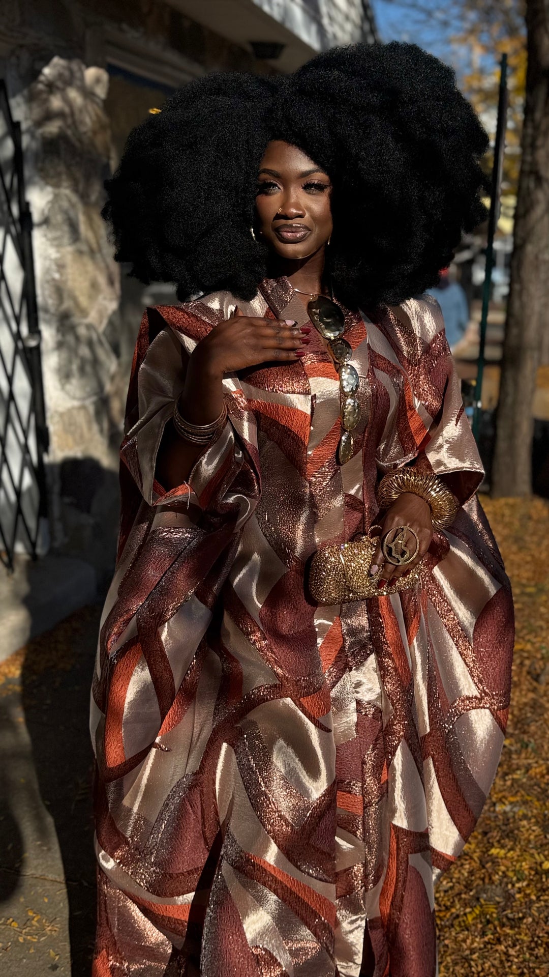 Luxe Premium Brocade Rich Auntie Bubu Gown.