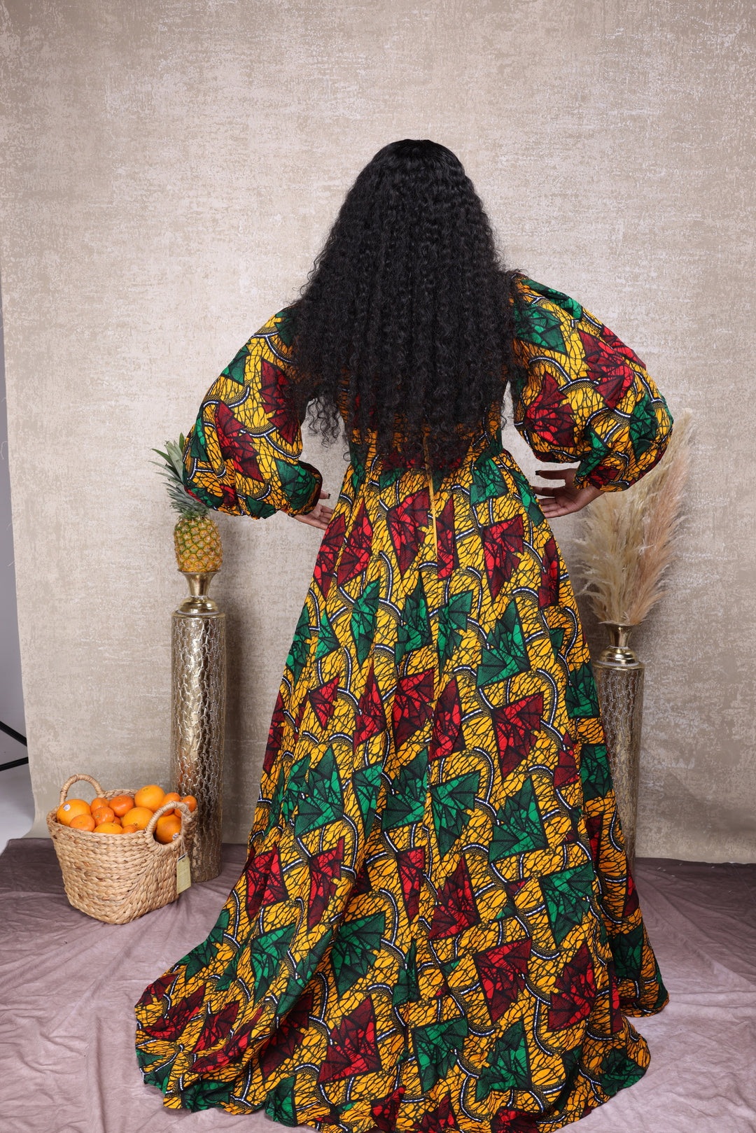 African print gown, African print long maxi dress.