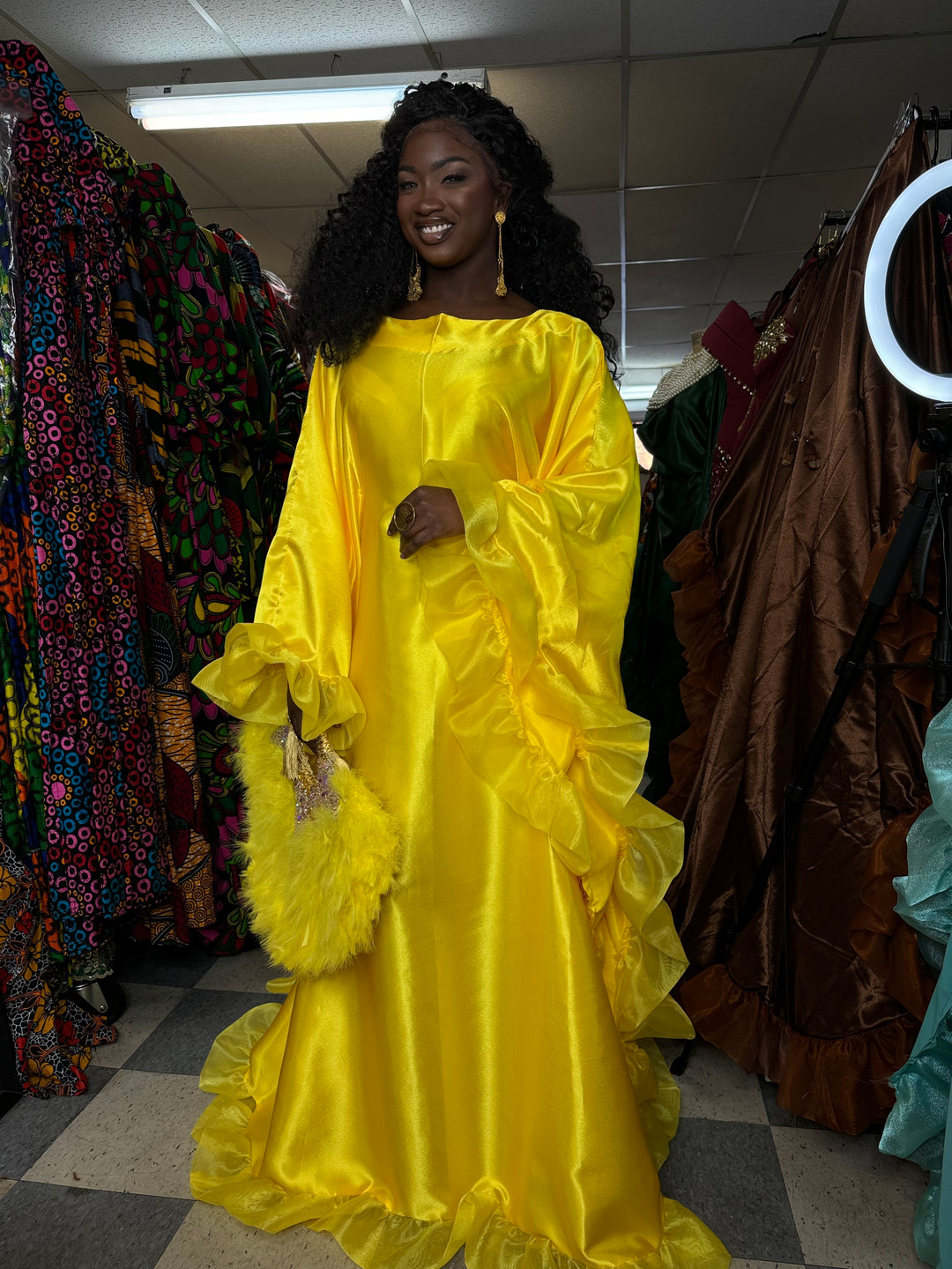 Luxe ruffles Bubu/Kaftan.