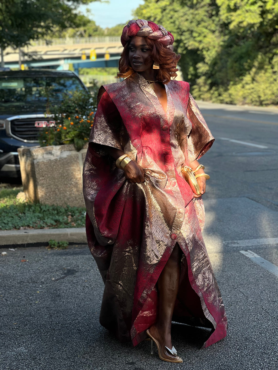 Luxury rich aunty bubu/kaftan gown.