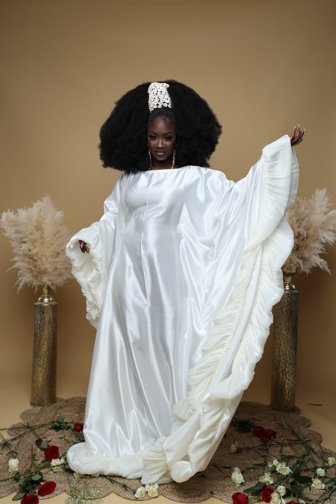 Luxe rich auntie Bubu/kaftan gown.