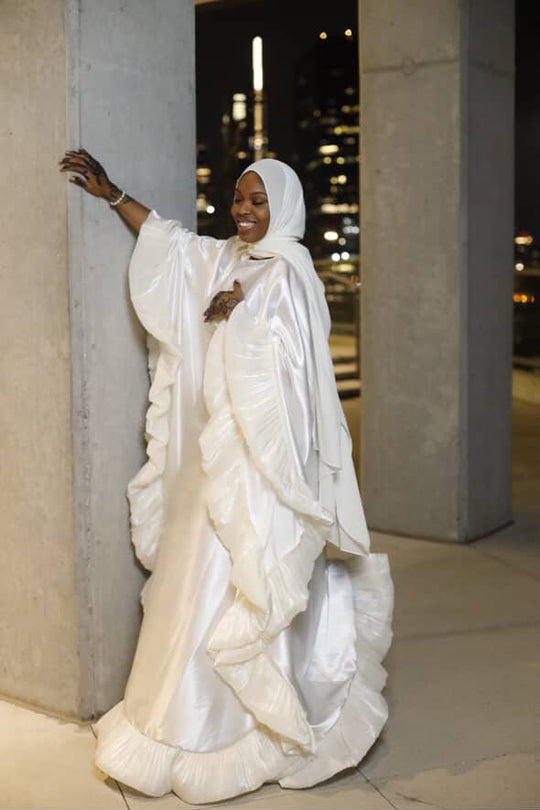 Luxe premium white 🤍 bubu/kaftan gown.