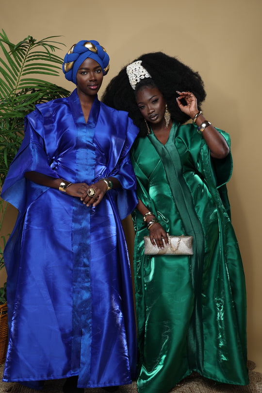 Liquid satin rich auntie Bubu/kaftan gowns.