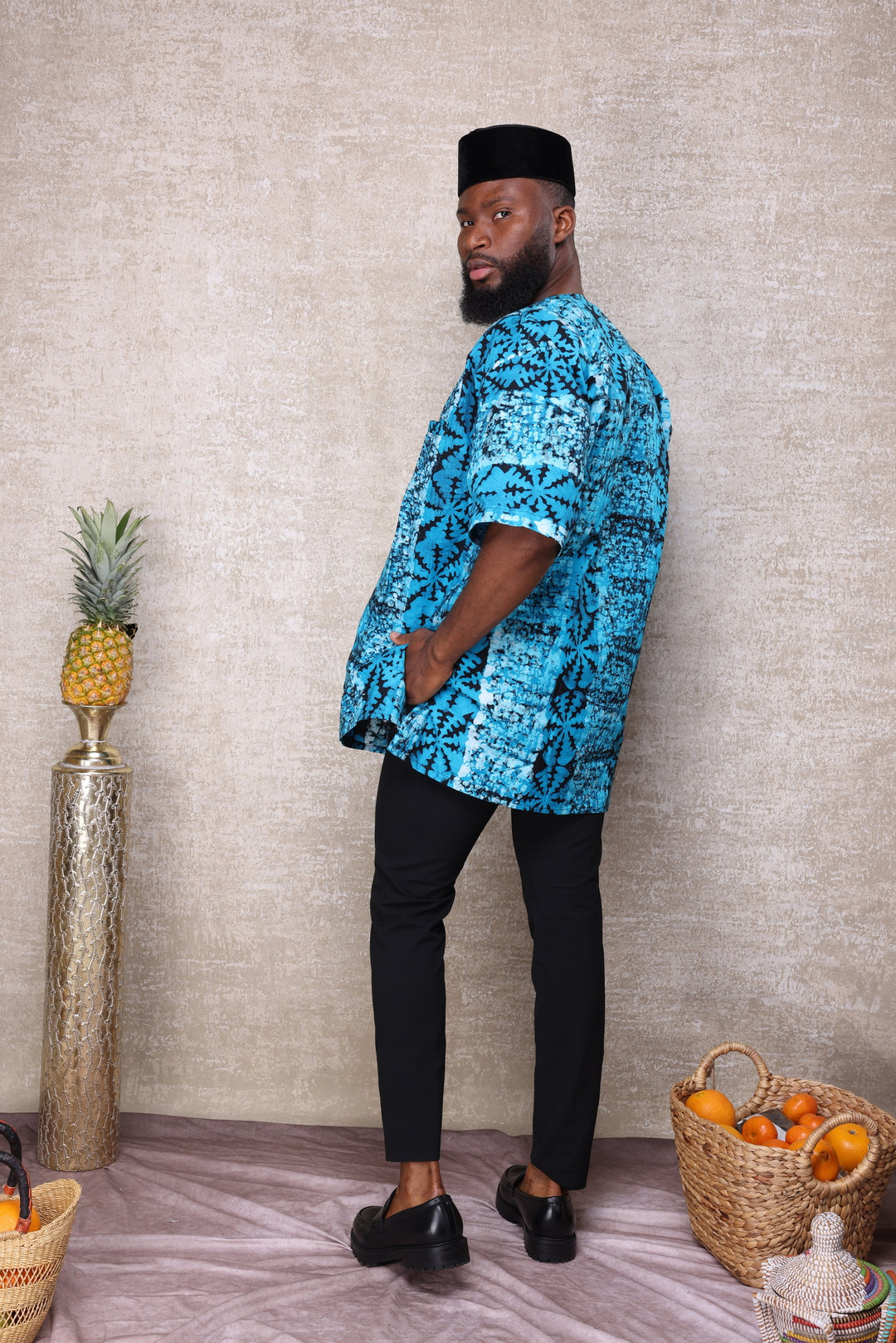 Authentic African batik shirt.