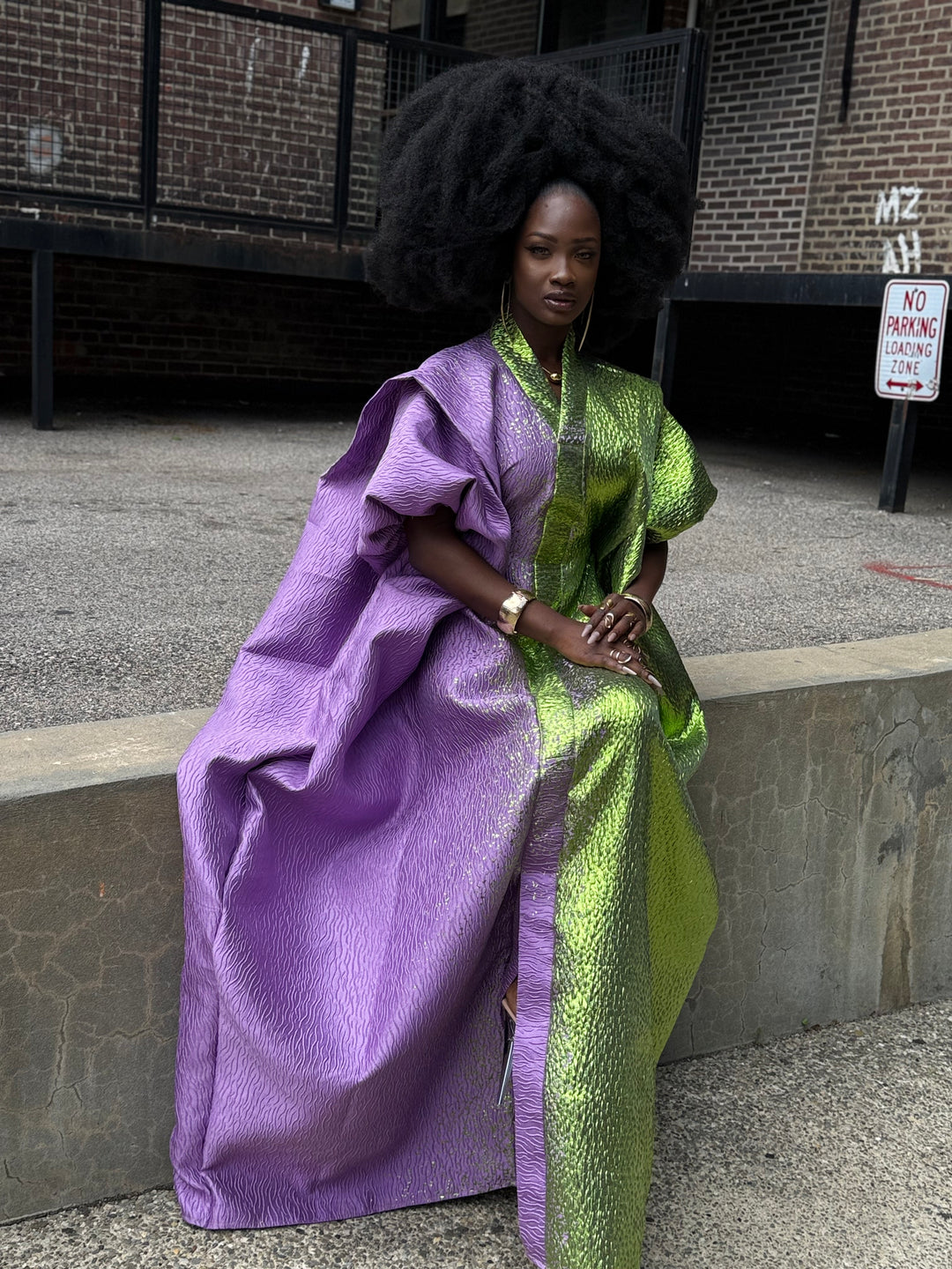 Luxe rice auntie bubu/kaftan gown