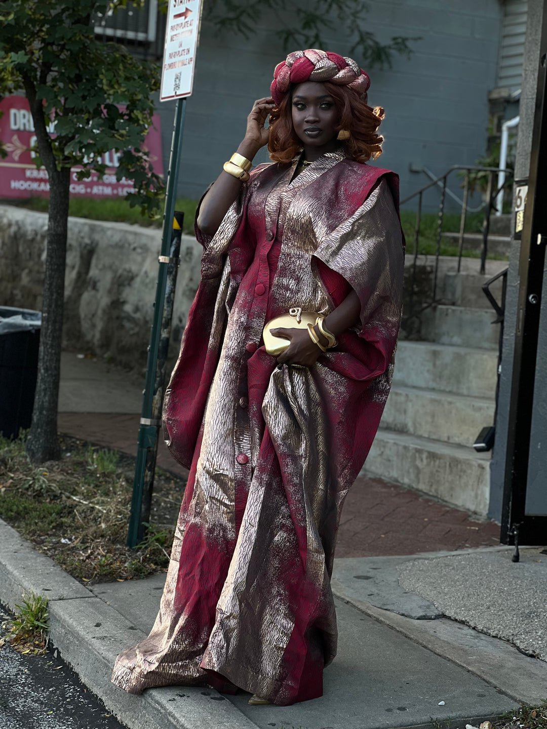 Luxury rich aunty bubu/kaftan gown.