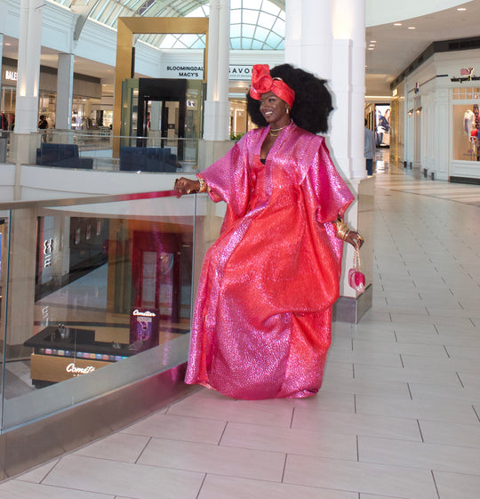 Luxe African rich aunty bubu gown.