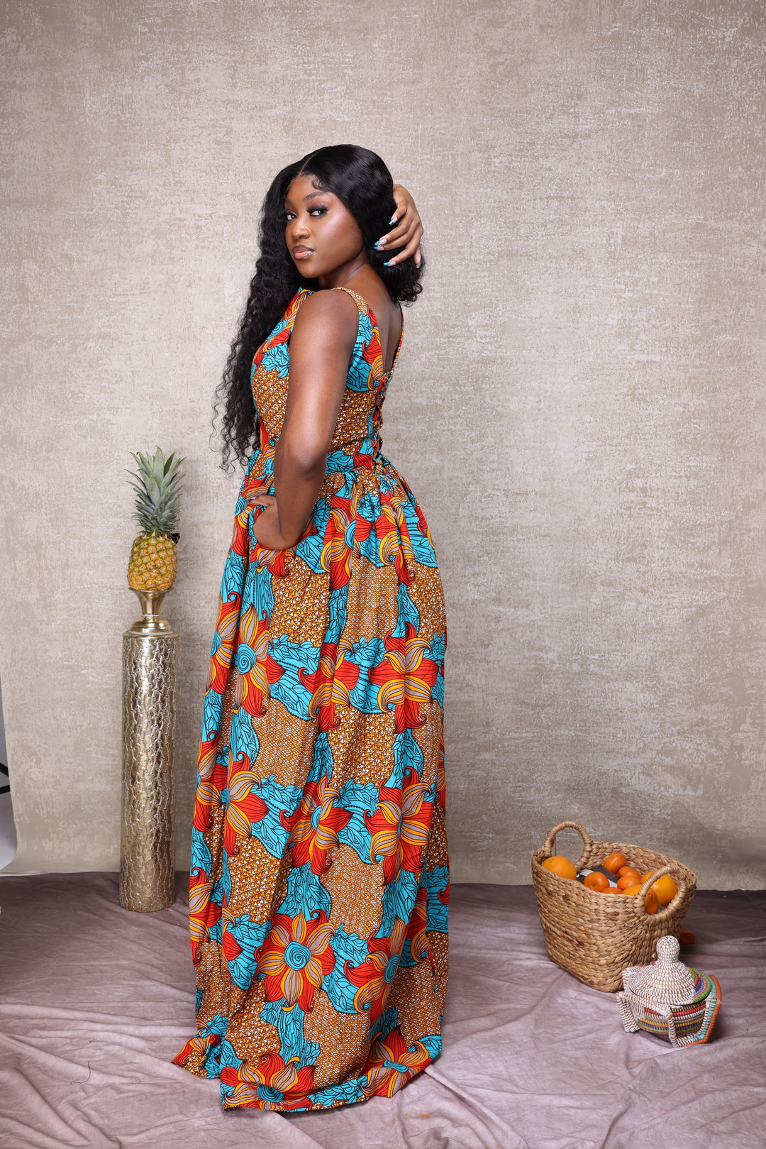 African print long maxi dresses.🔥