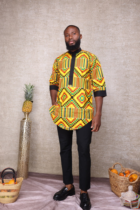 African print men shirt.