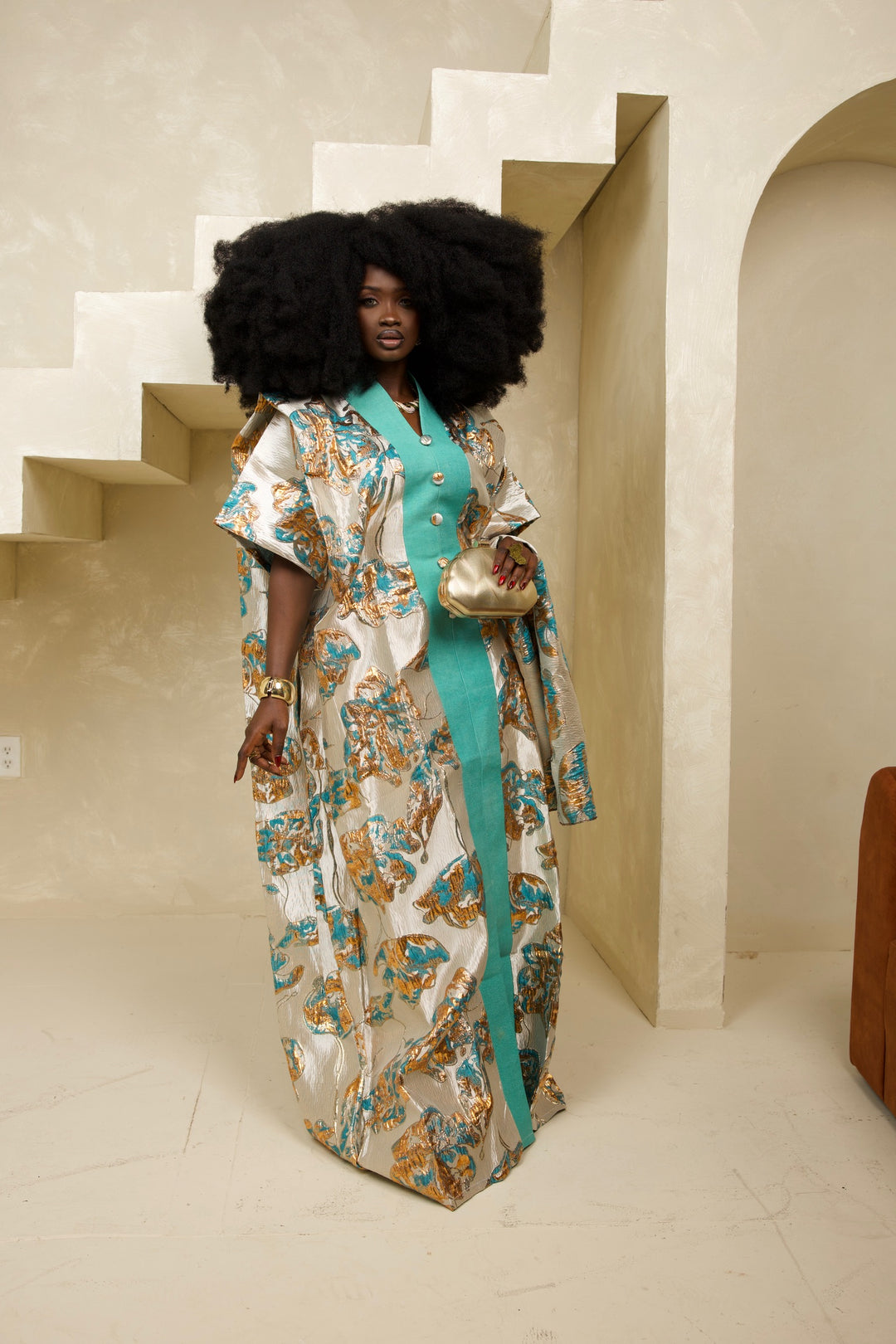 Luxury Premium Brocade Rich Auntie Bubu Gown