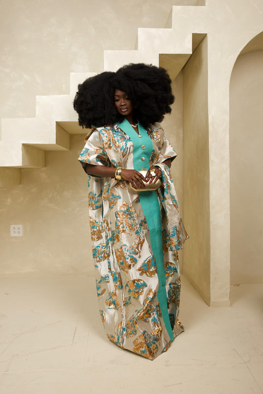 Luxury Premium Brocade Rich Auntie Bubu Gown