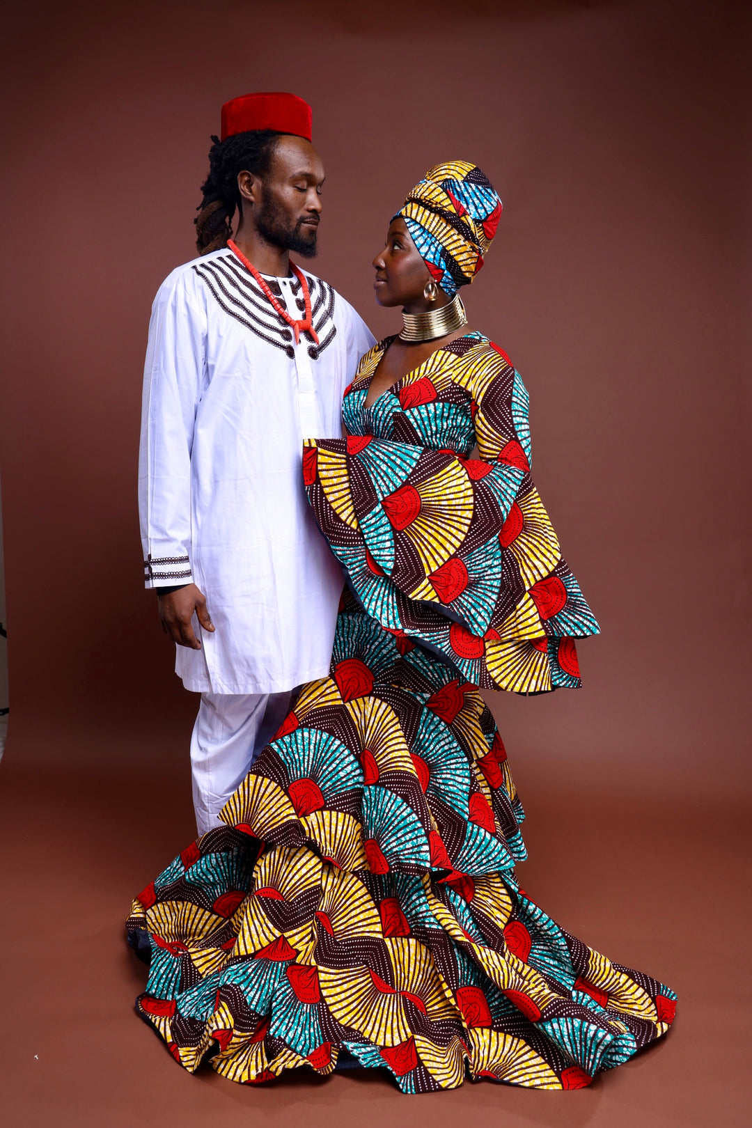 African print long mermaid dress, African print long dress.